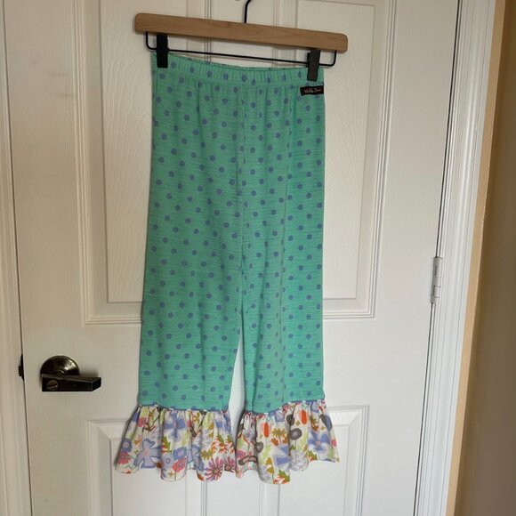 Matilda Jane Girls Size 8 Pajama Set Ruffle Pants Flutter Sleeve Top Swan Fairy - Picture 6 of 9